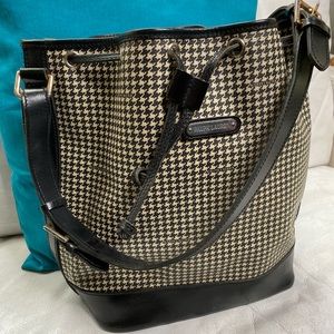 Ralph Lauren bucket  houndstooth print bag  vintag